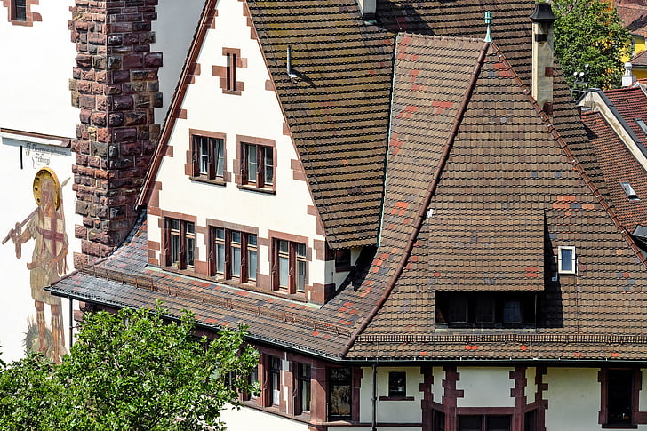 Freiburg, Schwabentor, Horní brána, městská brána, historicky, Architektura, Domů Návod k obsluze