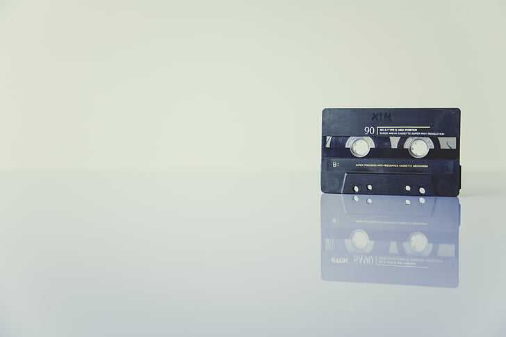Casset, cinta de casset, música, registre, retro, so, cinta