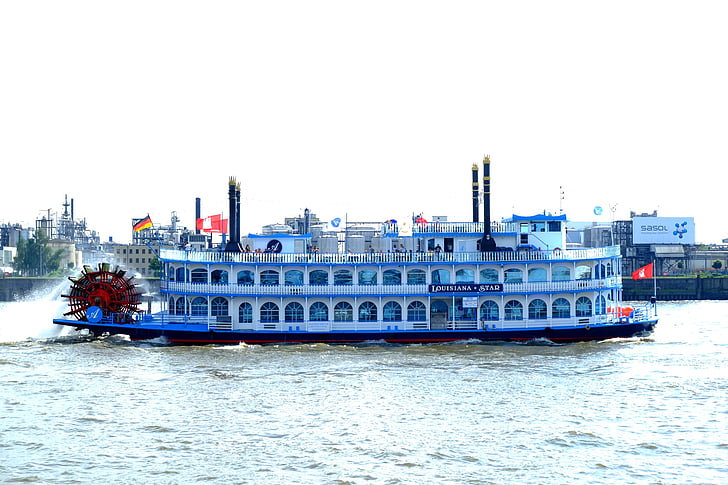 paddle steamer, ship, steamer, water, boot, paddle steamers, hamburg