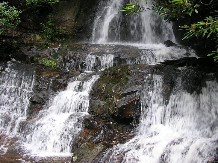 vandfald, Mountain, Tennessee, sten, flow