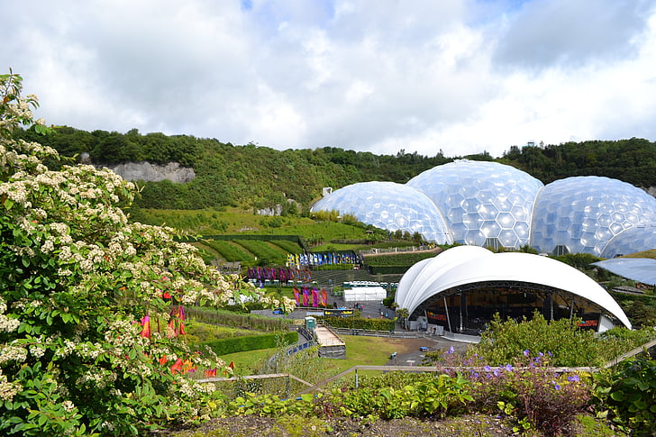 Eden, projeto, Cornwall, jardim, biosfera, meio ambiente, Ecologia