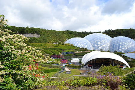 Eden, projeto, Cornwall, jardim, biosfera, meio ambiente, Ecologia