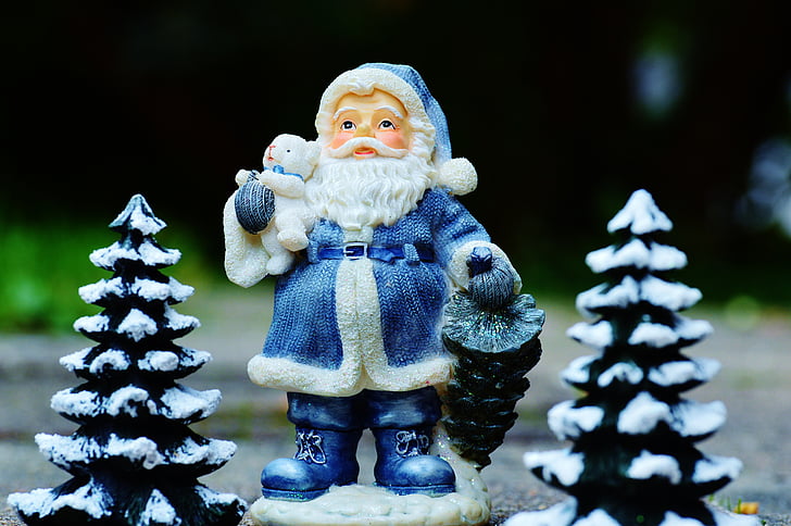 Christmas, Santa claus, Figure, décoration, Nicholas, cadeaux, décembre