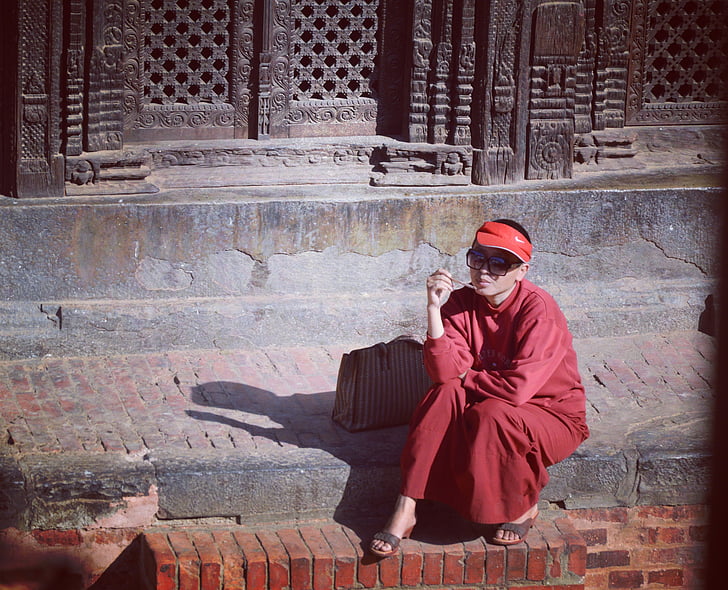 stress, robe, Népal, cultures, gens