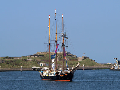 amsterdam, harbor, bay, water, ship, sailing, sailboat