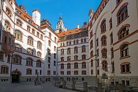 New town hall, Leipzig, Saxony, Jerman, arsitektur, tempat-tempat menarik, bangunan