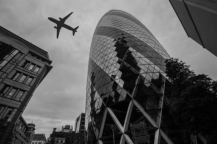 Londyn, korniszon, Drapacz chmur, punkt orientacyjny, Wielka Brytania, na zewnątrz budynku, Architektura