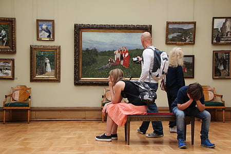 Muzeul, plictiseala, a se vedea, Moscova, trejakow, Galerie, oameni