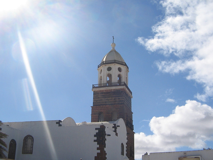 Spanien, Lanzarote, kyrkan, platser av intresse, byggnad