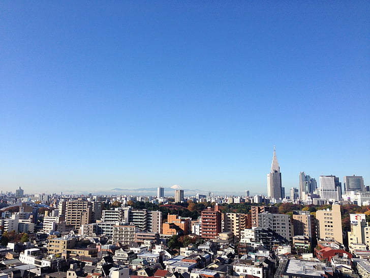 Terre, Japon, montagne, bâtiment, paysage urbain, ville, horizon urbain