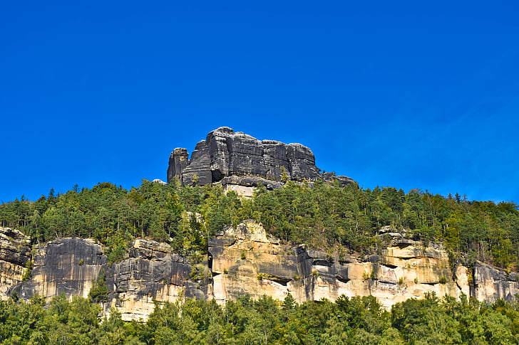roca, piedra de la arena, subir, Saxon Suiza, montañas de arenisca del Elba, Sajonia, Elba