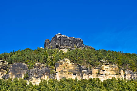 Roca, sorra pedra, pujar, Saxon Suïssa, muntanyes de pedra sorrenca de Elba, Saxònia, Elba