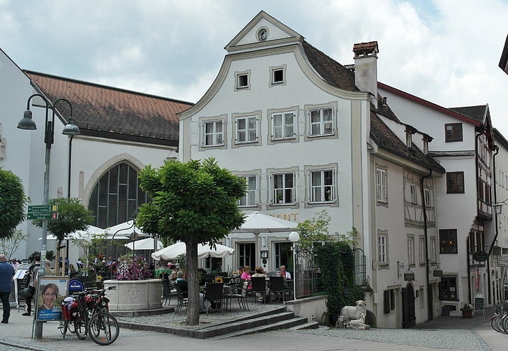 Eichstätt, Baviera, città, Case, Stadtmitte, Piazza della città, centro città