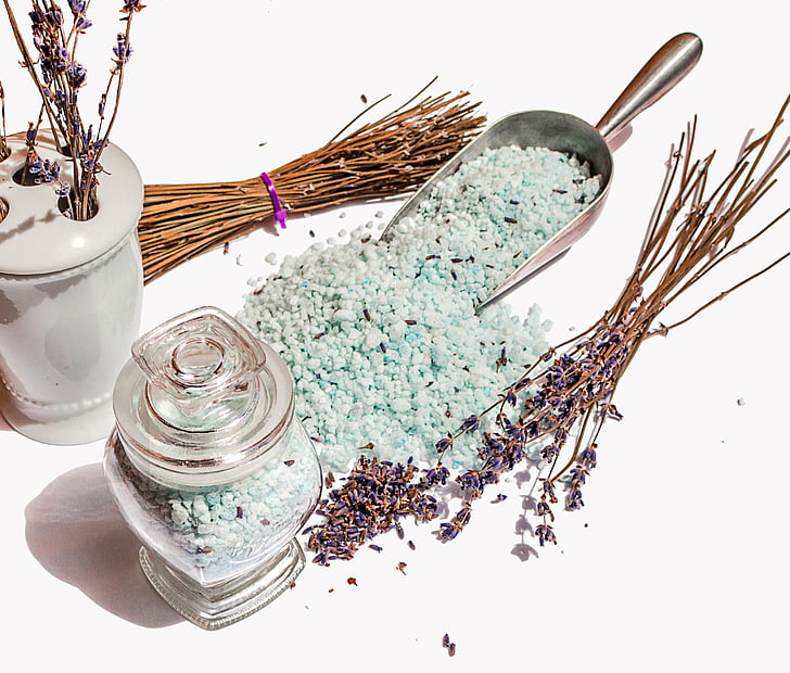 beauty, bath salts, lavender