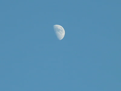 месец, природата, затъмнението, Луната, небе, лунна светлина, синьо