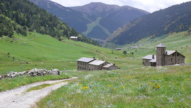 Andorra, hory, svátek, Pyrénées, Midi Pyrénées, Příroda, krajina