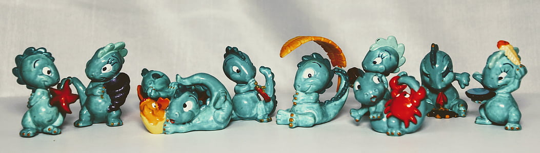 của khủng long, khủng long, bộ sưu tập, überraschungseifigur, đồ chơi, bộ lọc, năm 1995