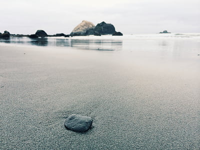 beach, blur, close-up, nature, ocean, pebble, rocks