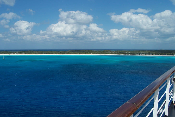 ocean, cruise ship, blue sky, cruise, tourism, travel, sea