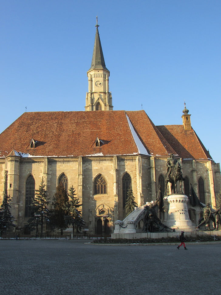 church, st michael's cathedral, cluj napoca, transylvania, romania