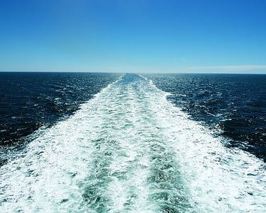 de la nave, azul, Océano, mar, vela, agua, vacaciones