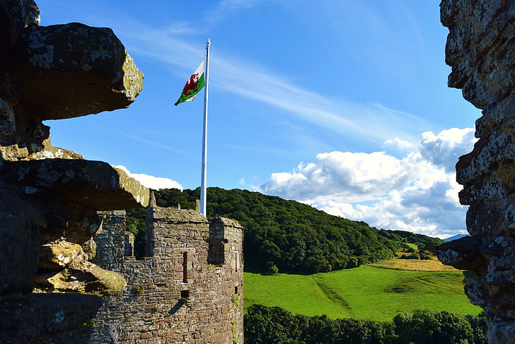 castle, sky, hill, view, blue, outdoor, natural