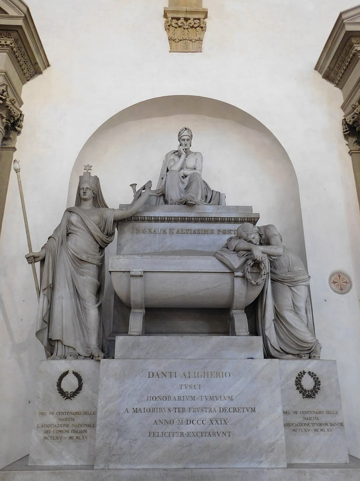 Dante, Divine Comédie, Divina comedia, comédie, monument, sculpture, marbre