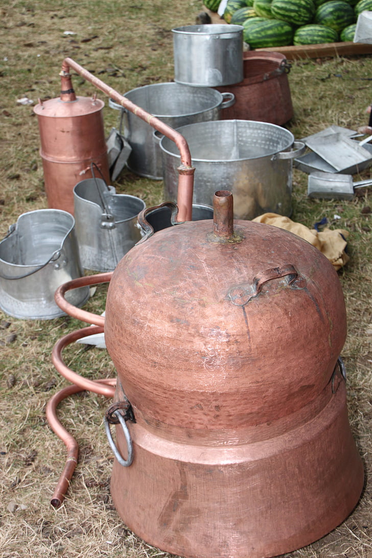 alkoholi, boiler, Brandy, vask, destilleerimise, käsitsi valmistatud, objektid
