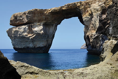 tenger, rock, Gozo, eltelt, búvárkodás, úszni, rock formáció