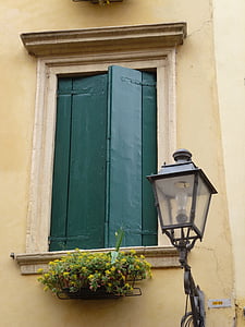 vindue, gamle bydel, Middelhavet, lanterne