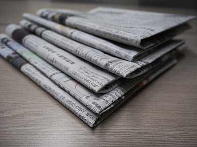 avis, kolonne, redaktionelle, nyheder papir