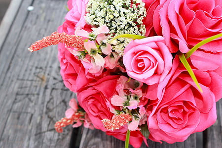 Vestuvės, gėlės, puokštė, vestuvių gėlės, santuoka, Romantiškas, Romantika