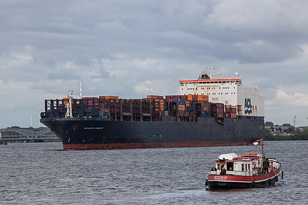 Containerschiff, Hafen, Frachter, Schiff, Transport, Wasser, Fracht