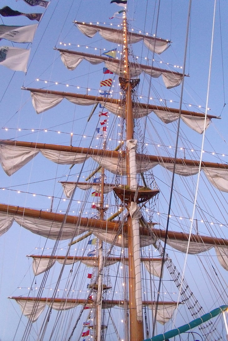 boat, masts, ship, mediterranean sea