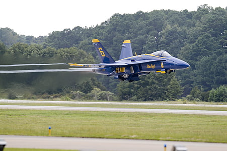 Navy blue angels, Airshow, letadla, vojenské, Spojené státy americké, letadlo, stíhací letoun