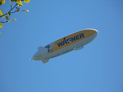 Zeppelin, sterowiec, float, lot balonem, niebo