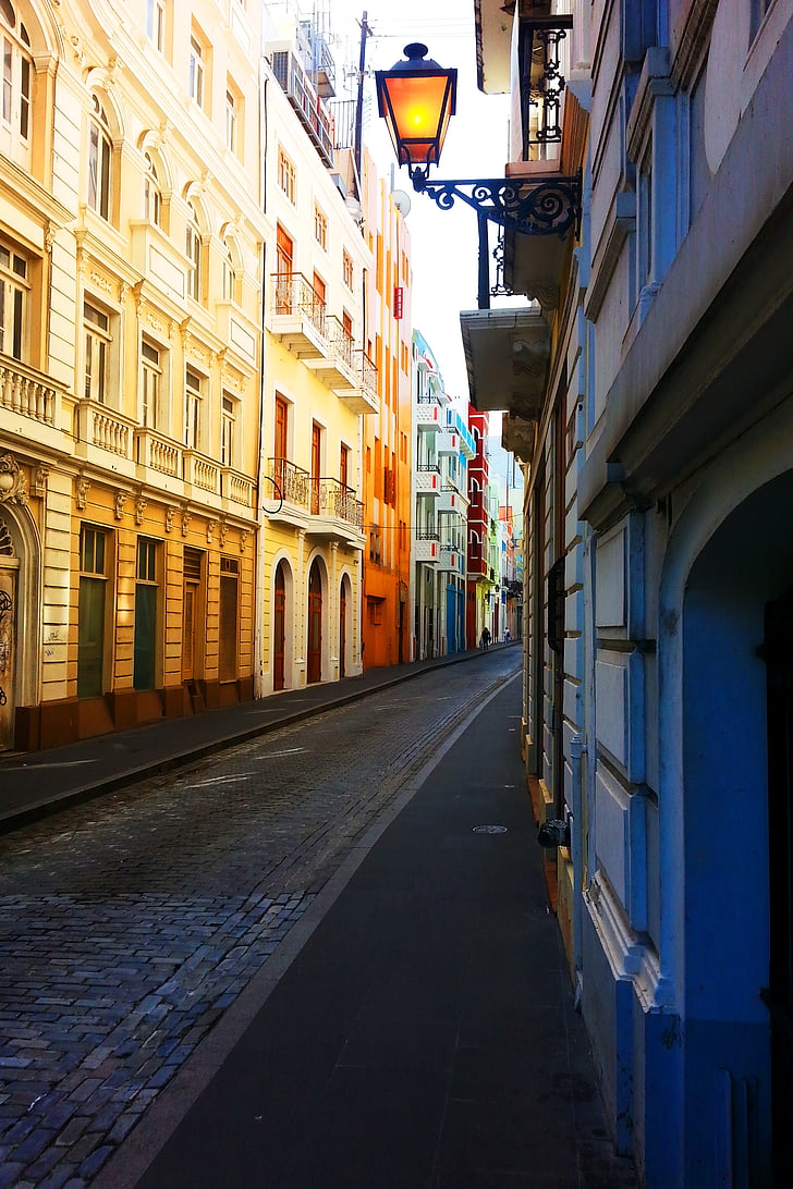 tòa nhà, thành phố, đầy màu sắc, đầy màu sắc, vỉa hè, đường, Street