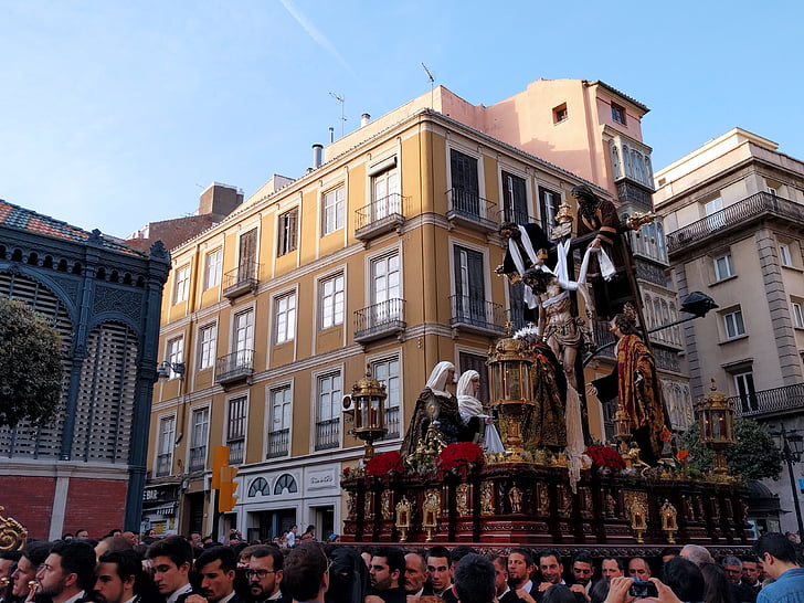 afstamning, Malaga, langfredag, påske, 2017, tradition