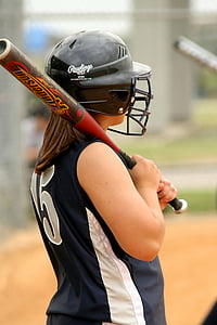 Softball, keskkooli, tüdrukud softball, emane, Teismeline, hitter, Bat