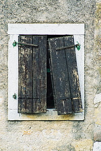 fenêtre de, vieux, architecture, bois, cadre, en bois, grunge