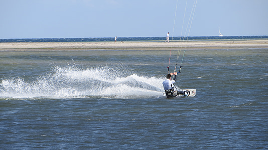 kite surf, desporto, desportos aquáticos, salto, ação, vento, água