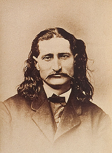 wild bill hickok, sepia, old west, folk character, lawman, scout, marksman