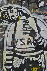 Berliin, tänavakunst, Graffiti, fassaad, seinamaaling, spray, linna pidutsema