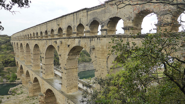 Pont du gard, Viaducto, puente, Francia