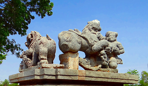 скулптура, храма, индуски, halebidu, hoysala архитектура, религия, halebeedu