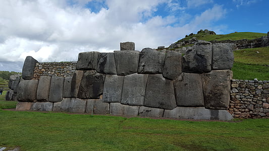 Cuzco, Peru, Inca, montanha, parede de pedra, património