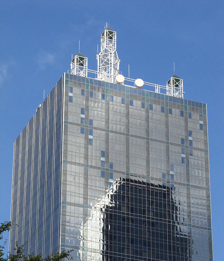 Dallas, rakennukset, keskusta, toimistorakennusten, lasinen julkisivu, arkkitehtuuri, Texas
