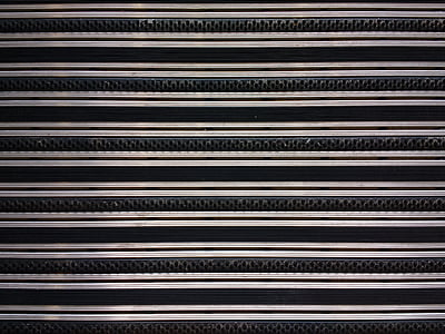 stuoia del pavimento, Stripes, metallo, in gomma, nero, orizzontale, linee