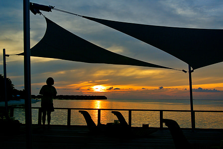 Maledivy, Já?, Resort, léto, svátek, obloha, oceán