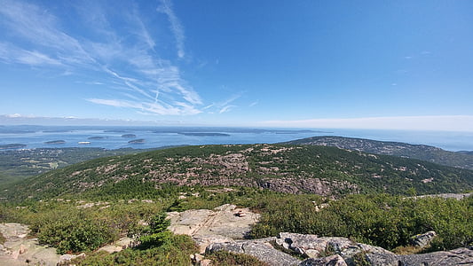 Acadia, Панорама, Природа, краєвид, Гора, літо, scenics
